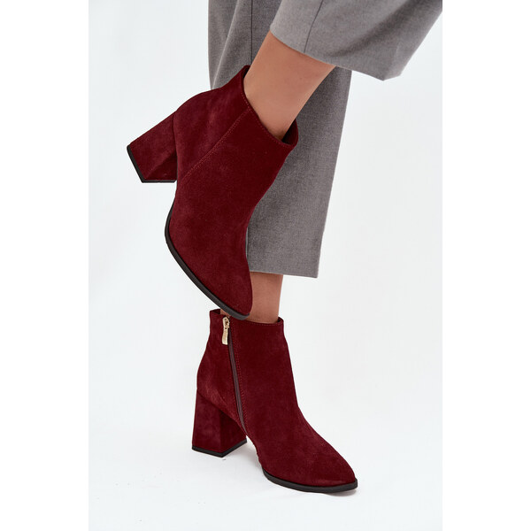 Dámske Čižmy Na Opätku So Zlatým Detailom Čokoládové Zazoo 3128 66107990