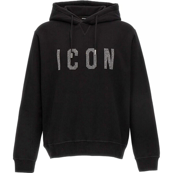Dsquared Čierna mikina s kapucňou ICON 66824984