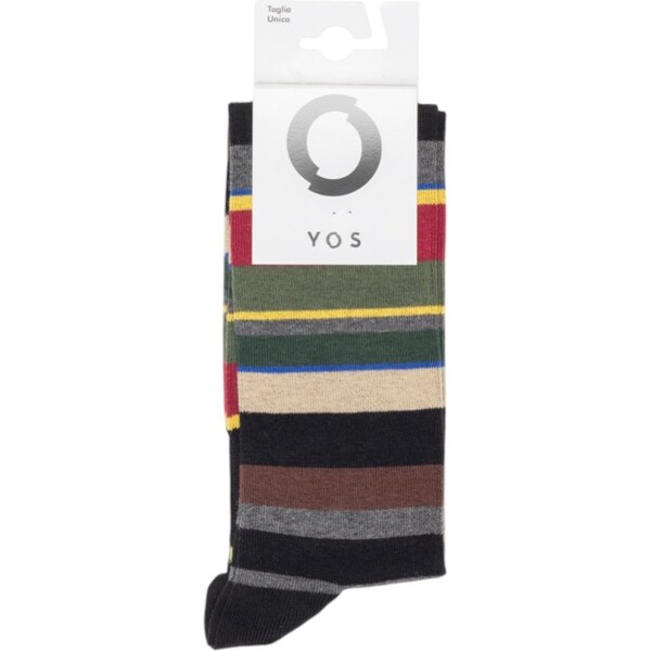 Yos Pánske veselé pruhované ponožky 66808048
