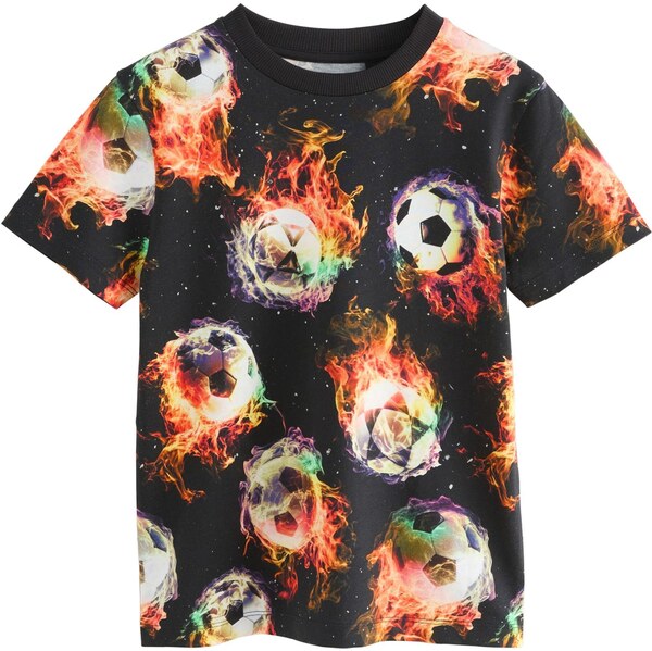 Next Tričko zelená / oranžová / čierna / biela 65891926