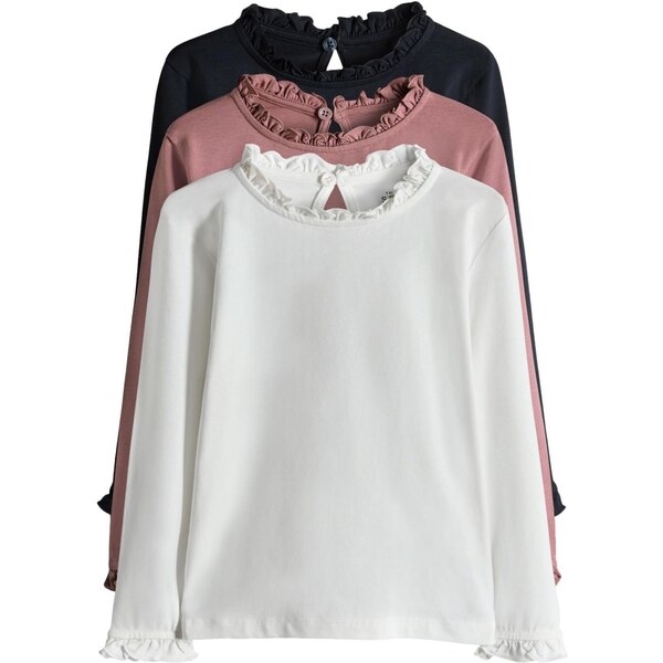 The Set Tričko tmavomodrá / staroružová / biela 65731597