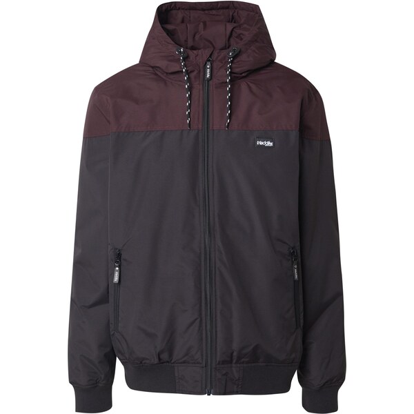 Iriedaily Prechodná bunda Insulaner bordová / čierna 65992770