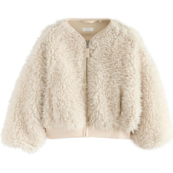 Next Flisová bunda krémová 65885432