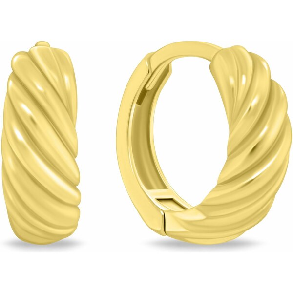 Brilio Silver Módne pozlátené kruhové náušnice EA1216Y 66585089