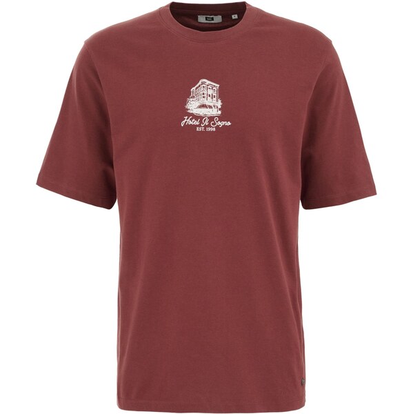 WE Fashion Tričko hrdzavohnedá / biela 65731611