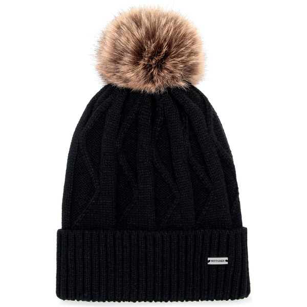 Wittchen Dámska čierna čiapka s nadýchaným brmbolcom – štýl a pohodlie 66067216
