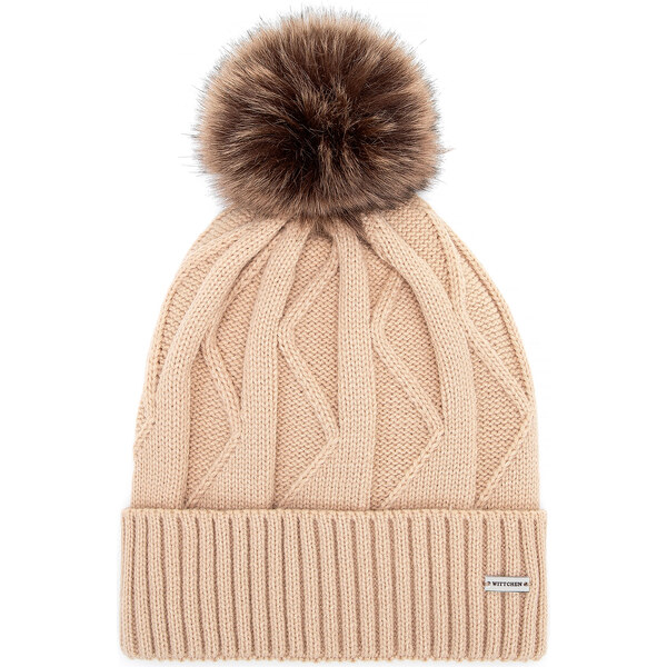 Wittchen Dámska béžová čiapka s nadýchaným brmbolcom — štýl a pohodlie 66067219