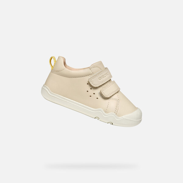 Cream Girls Barefoot Sneakers Geox Steppieup - Girls 65911369