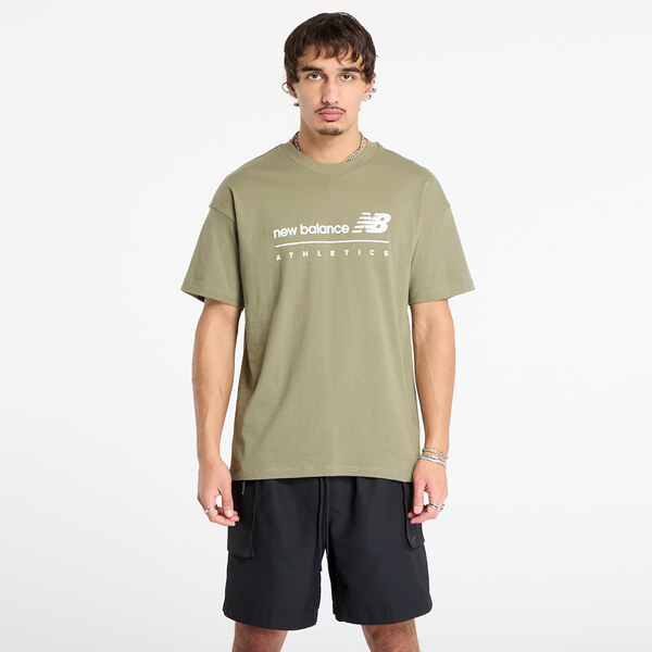 Tričko New Balance Linear Graphic T-Shirt Dark Olive L 65762991