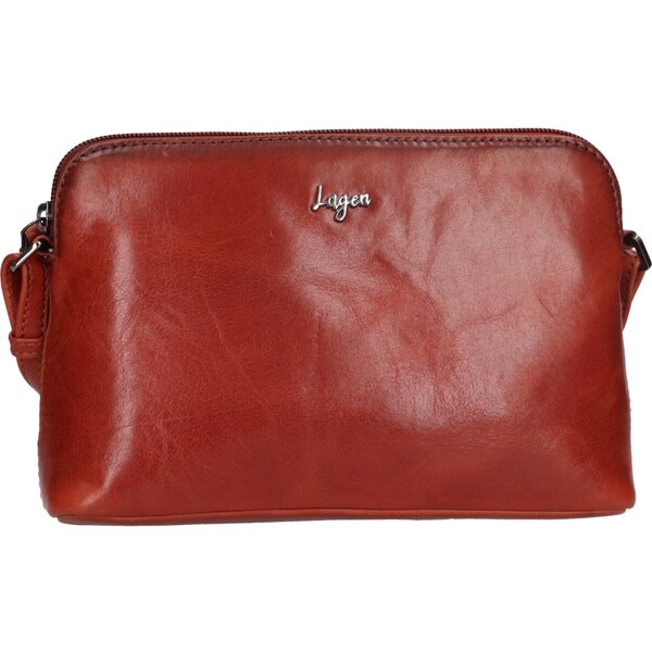 Lagen Dámska kožená kabelka LGB 2022 koňak 65763164