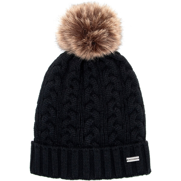 Wittchen Dámska čierna čiapka s brmbolcom — štýl a hrejivý komfort na 66067224