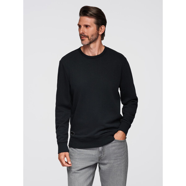 Ombre BASIC mens non-stretch cotton sweatshirt - black 57779646