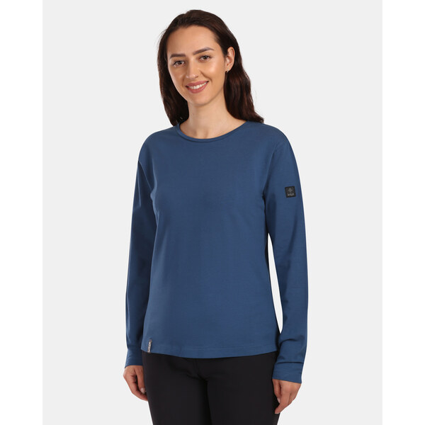 Dámske bavlnené tričko s dlhým rukávom Kilpi PROMOX-W tmavo modrá 65763271