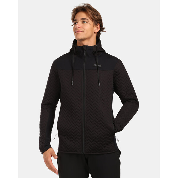 Pánska zateplená fleecová mikina s kapucňou Kilpi NEVIA-M čierna 65763272