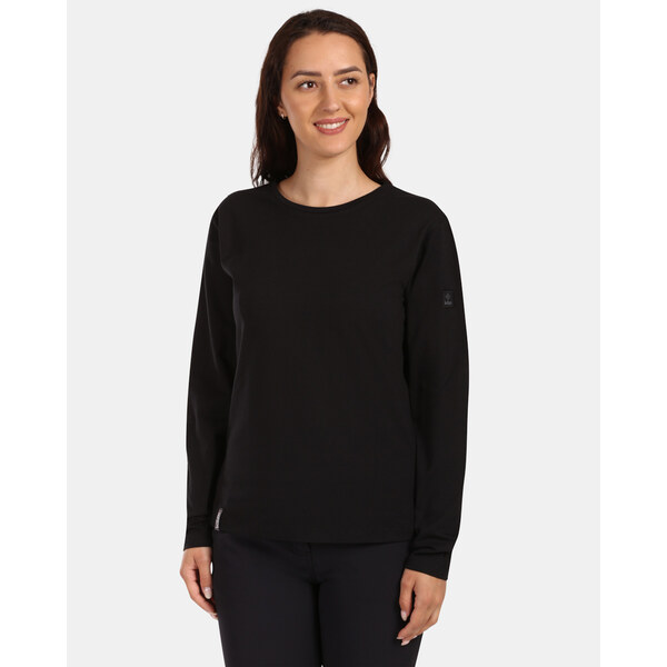 Dámske bavlnené tričko s dlhým rukávom Kilpi PROMOX-W čierna 65763270