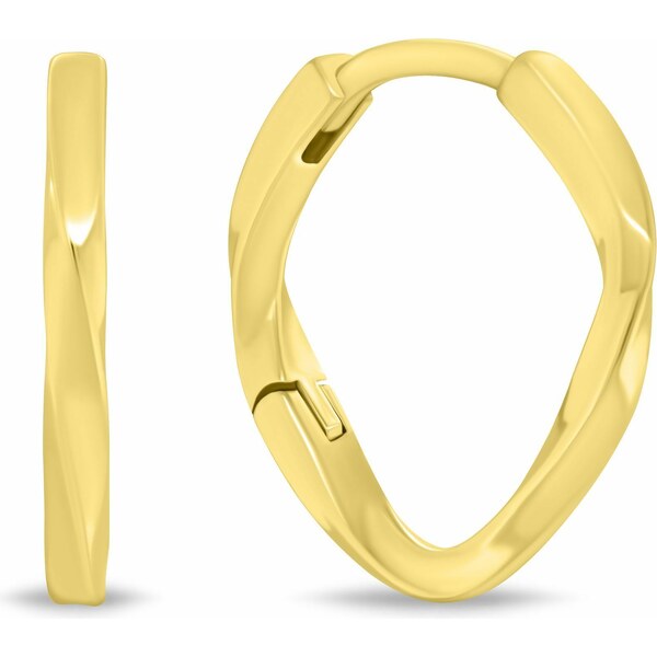 Brilio Silver Minimalistické pozlátené náušnice s krúteným dizajnom 66591817