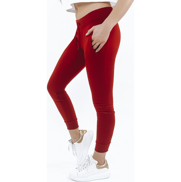 BASIC Červené dámske tepláky UY0537 19116743