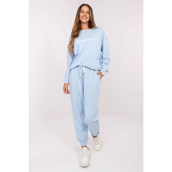 MladaModa Tepláková súprava s nápisom One another svetlomodrá 65780818