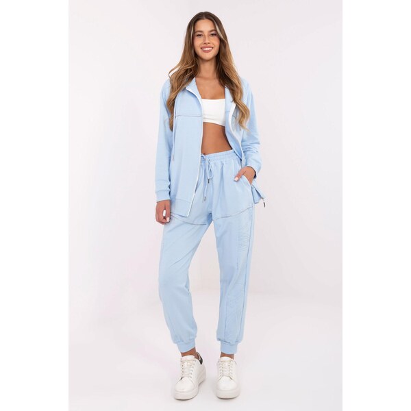 MladaModa Tepláková súprava s mikinou na zips model 88115 svetlomodrá 65780825