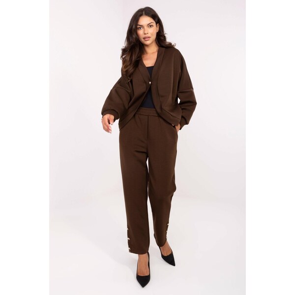 MladaModa Tepláková súprava s mikinou so zapínaním na gombík model 65780836