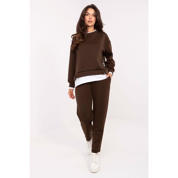 MladaModa Tepláková súprava bez kapucne model 23746 hnedá 65780855