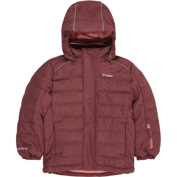 ZigZag Športová bunda Nino sivá / červená melírovaná 65874123