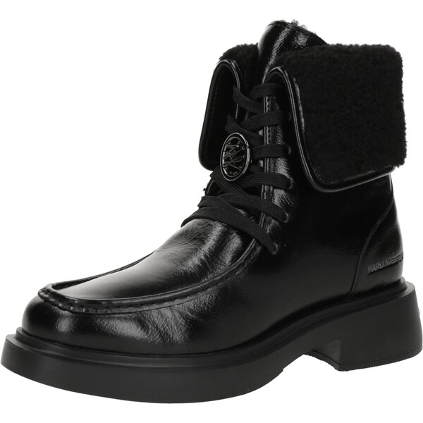 Karl Lagerfeld Šnurovacie členkové čižmy čierna 65896164