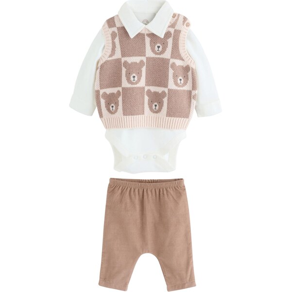 Next Set béžová / brokátová / biela 65894499