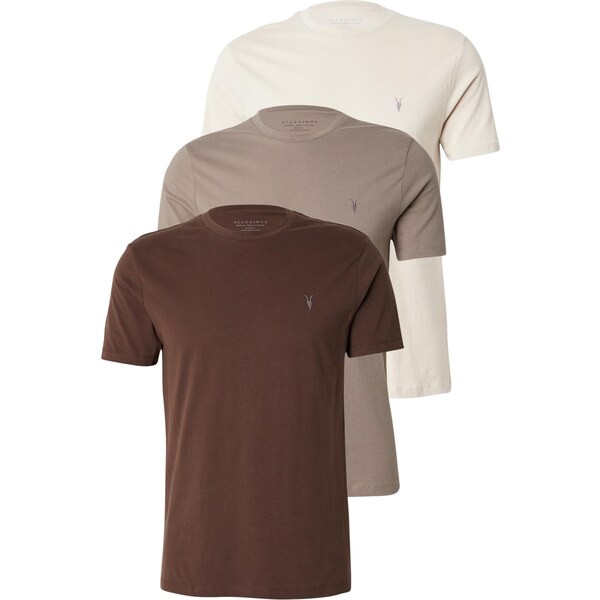AllSaints Tričko BRACE béžová / hnedá / mokka 65774782