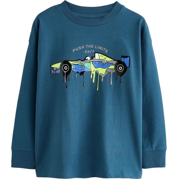 Next Tričko modrá / námornícka modrá / sivá / svetlozelená 65889915