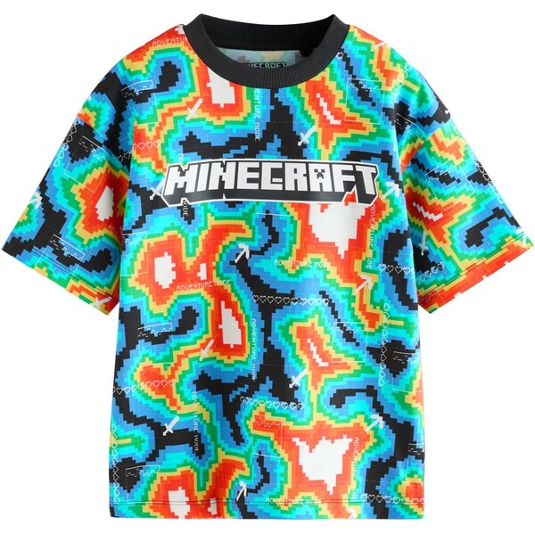 Next Tričko enciánová / svetlozelená / tmavooranžová / čierna 65891929