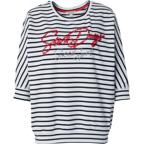 Soccx Mikina námornícka modrá / svetločervená / biela 66009048