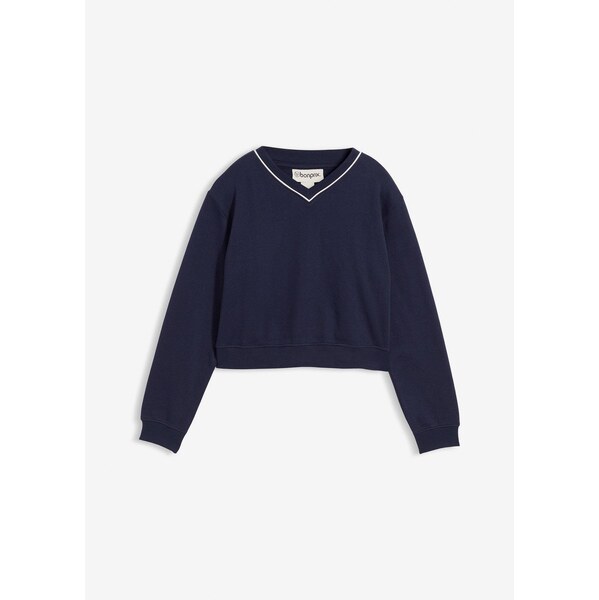 bonprix Mikina z čistej bio bavlny, farba modrá 65770809