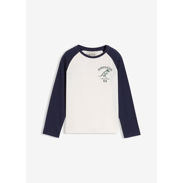 bonprix Tričko s dlhým rukávom s raglánovými rukávmi z čistej bio 65770810