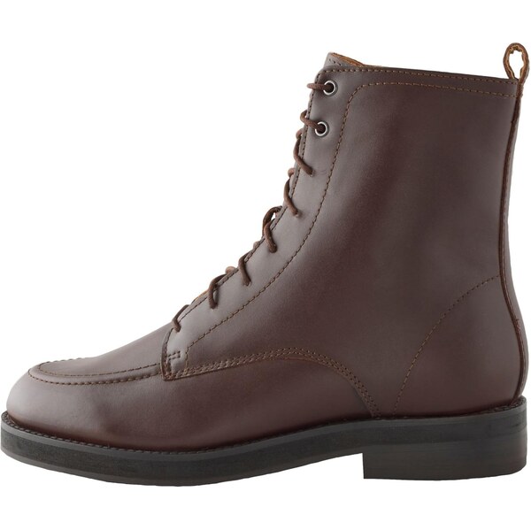 Next Šnurovacie členkové čižmy tmavohnedá 65774211