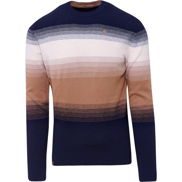 KOROSHI Sveter farba ťavej srsti / svetlobéžová / námornícka modrá / 65895981