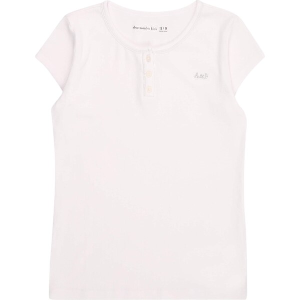 Abercrombie & Fitch Tričko ESSENTIAL strieborná / biela 65896206