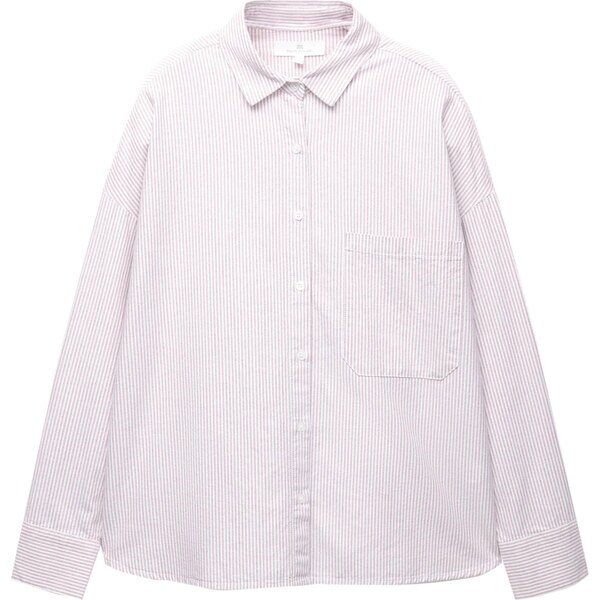 Pull&Bear Blúzka PACIFIC svetlofialová / biela 65890424