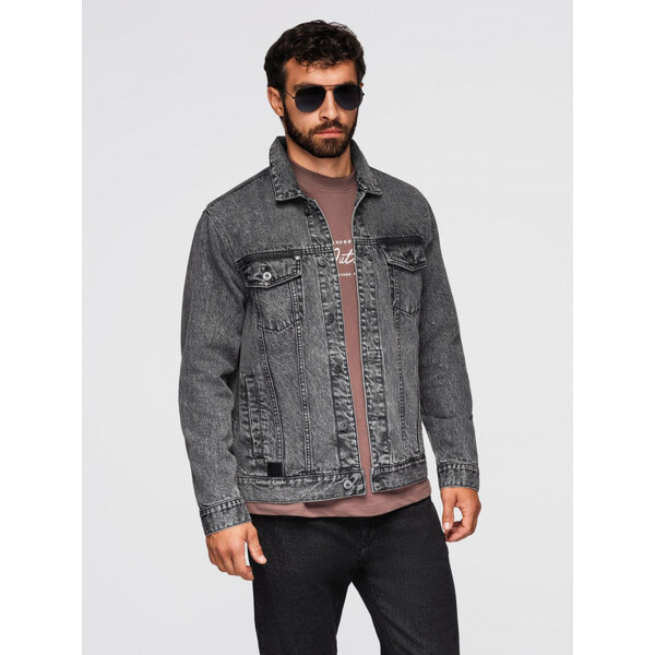 DG-SHOP.SK OMBRE bunda pánská JADJ-0219 džíska, riflová 65774578