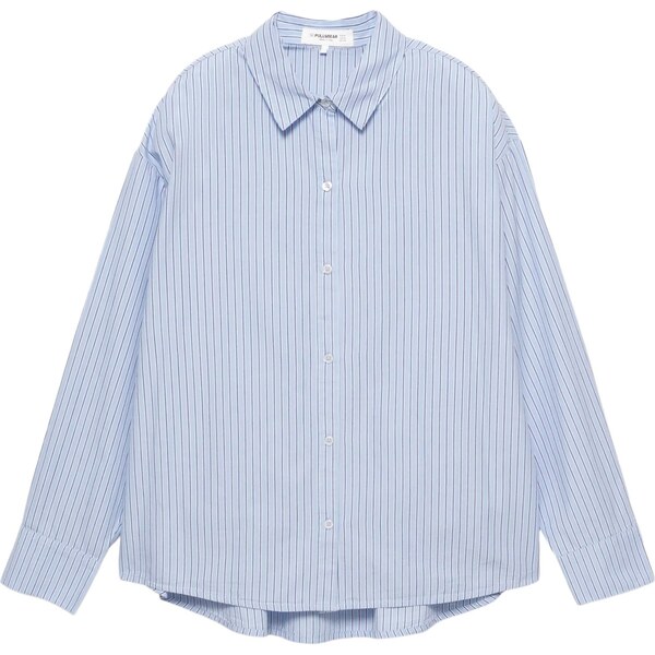 Pull&Bear Blúzka námornícka modrá / svetlomodrá / biela 65895204