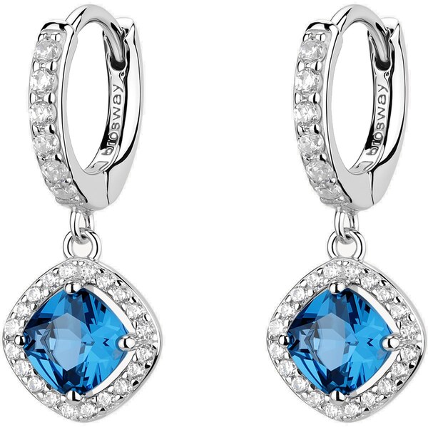 Brosway Strieborné kruhové náušnice s kubickými zirkónmi Fancy Freedom 66592350