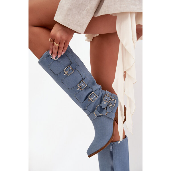 Boto Dámske westernové čižmy s prackami 66474102