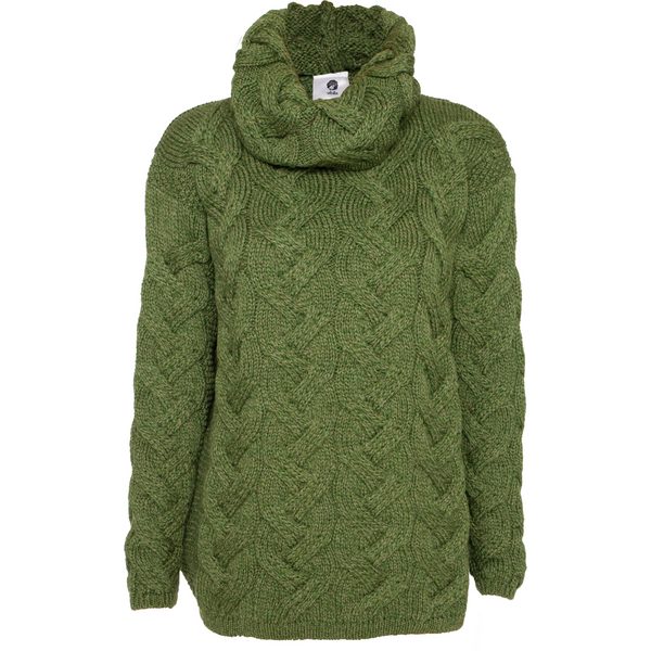 Dámsky vlnený sveter Vlnka S03 zelená veľkosti oblečenia S 65797272
