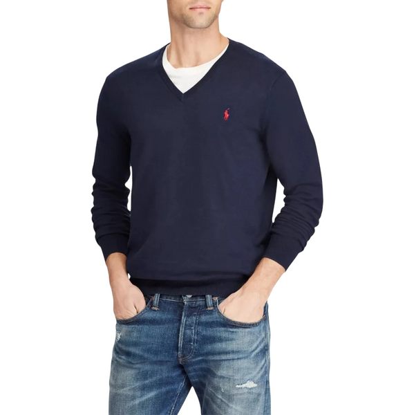 Pánský modrý svetr Ralph Lauren M56458 65781017