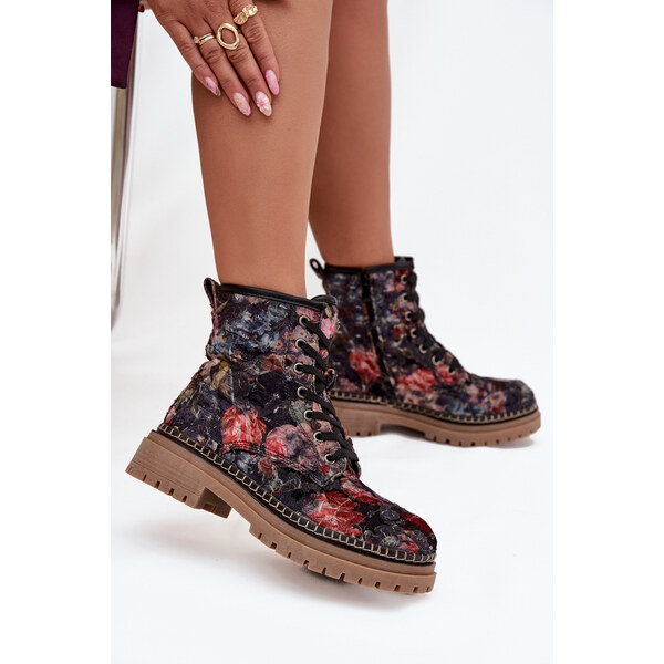 Vzorované dámske čižmy zateplené Artiker 66107970