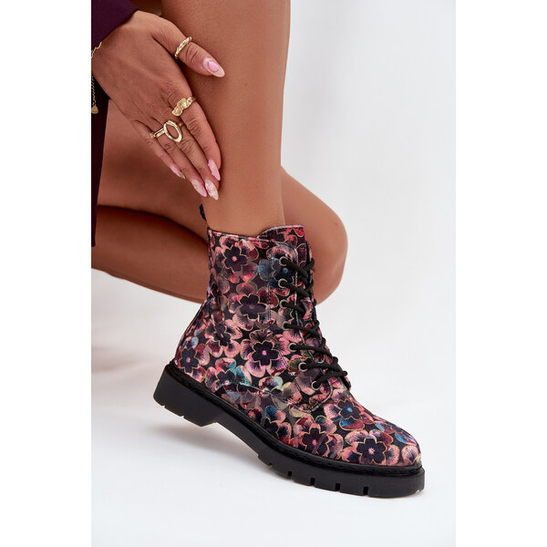 Dámske Zateplené Čižmy S Kvetmi Artiker 65927774