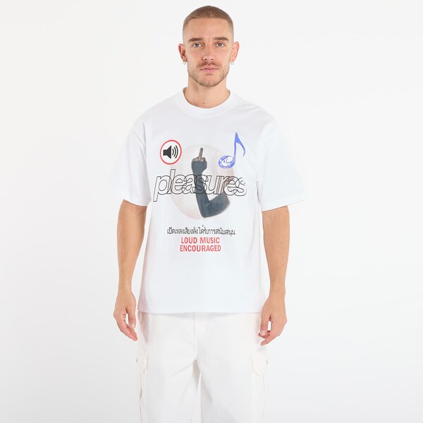 Tričko PLEASURES Loud Music T-Shirt White XXL 65782308