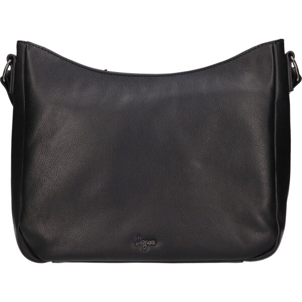 Lagen Dámska kožená kabelka 212475 čierna 65782748