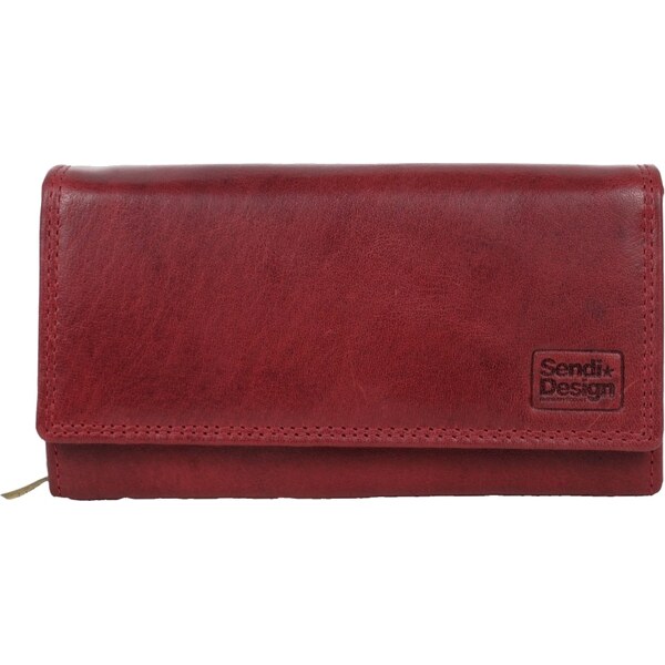 Sendi Design Dámska kožená peňaženka B-D204 RFID červená 47061231