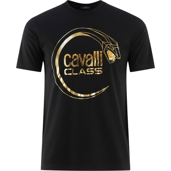 CAVALLI CLASS Snake II. Black tričko 65783642